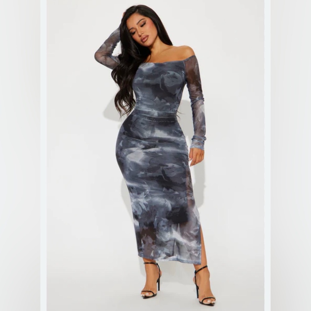 Stylish Black and Gray Dress